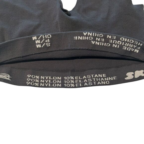 Skims Women’s S/M Seamless Compressive Bralette Charcoal Gray Basic Essential - Picture 4 of 5